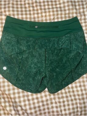 lululemon athletica Forest Green Athletic Running Shorts